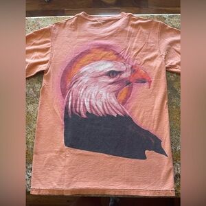 Travis Scott black and orange eagle birds tee small unisex